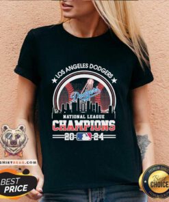 Pretty Los Angeles Dodgers 2024 Baseball National League Winner V-neck