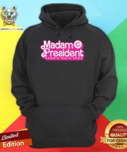 Pretty Madam President Harris Walz 2024 Feminist Hoodie