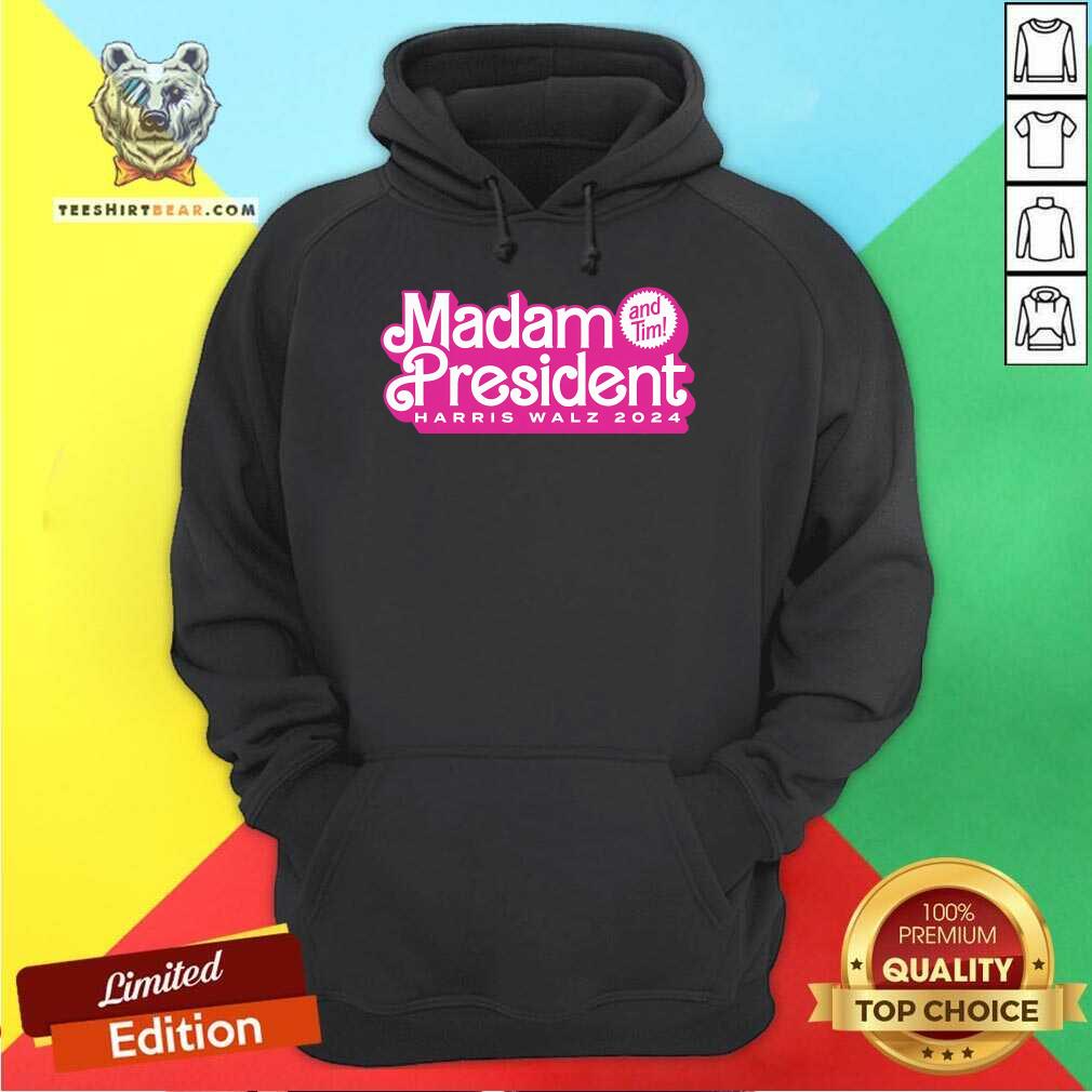 Pretty Madam President Harris Walz 2024 Feminist Hoodie
