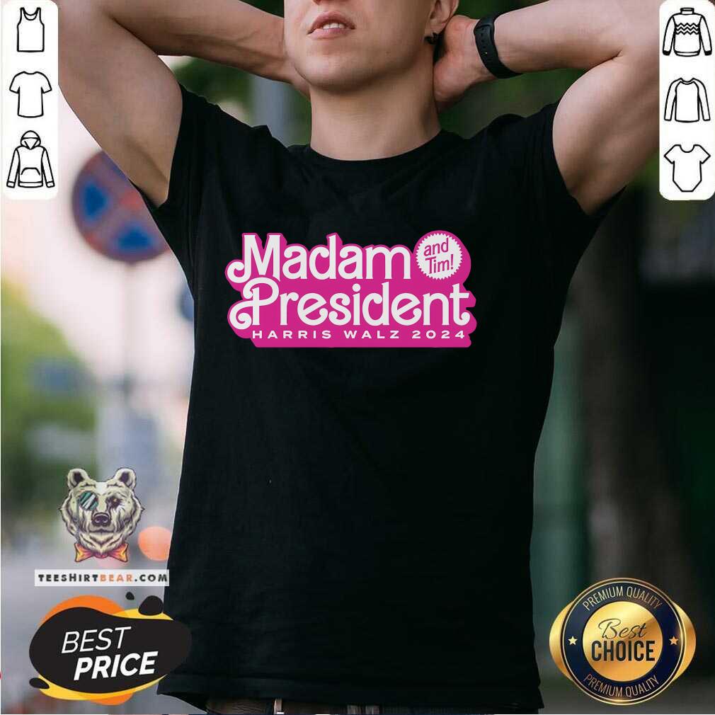 Pretty Madam President Harris Walz 2024 Feminist T-Shirt