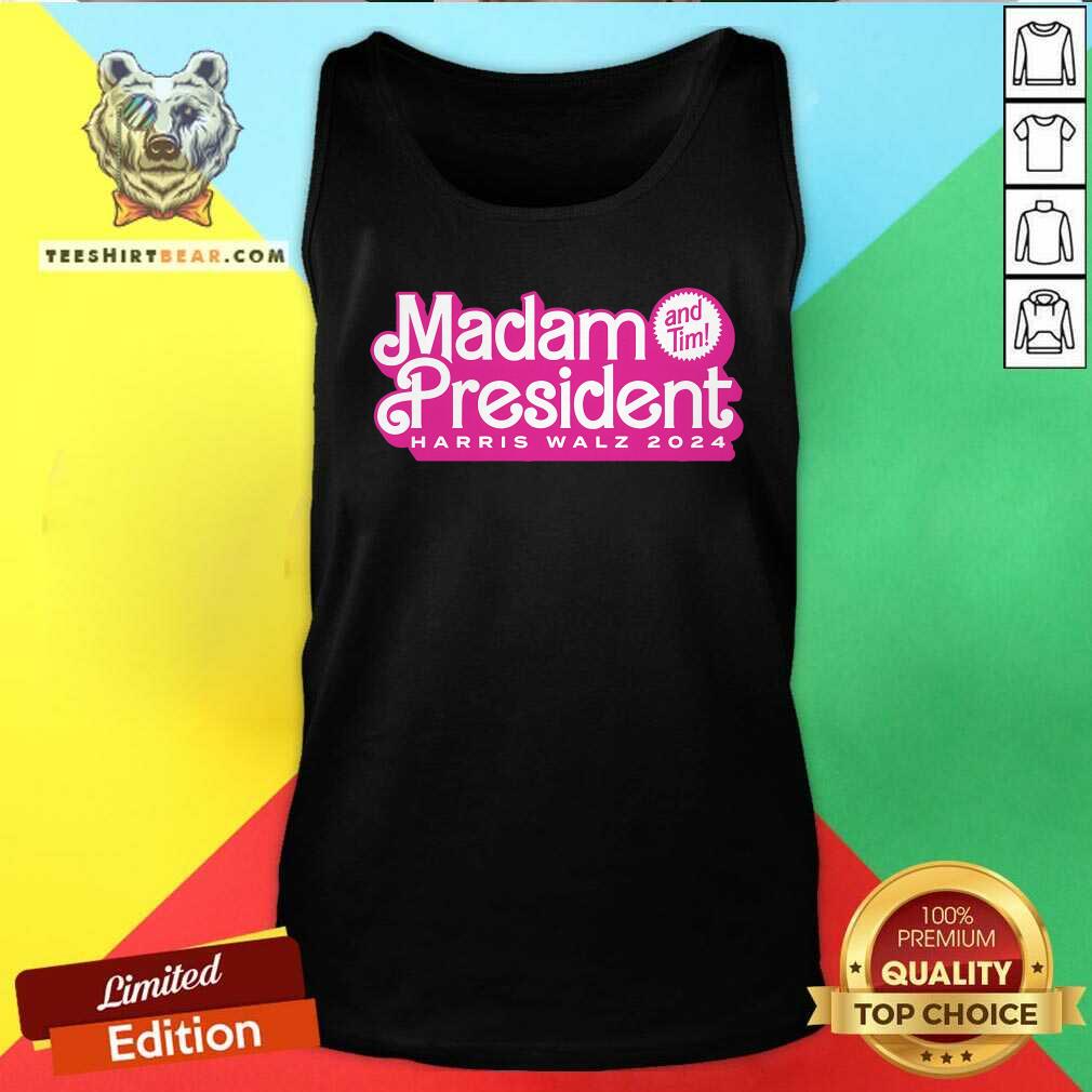 Pretty Madam President Harris Walz 2024 Feminist Tank-top