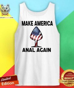 Pretty Make America Anal Again USA Flag Tank-top