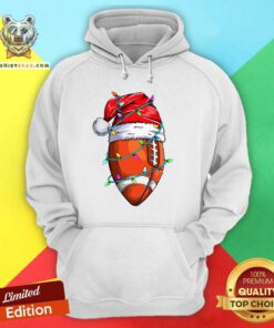 Pretty Santa Sports Design For Christmas Football Player Hoodie