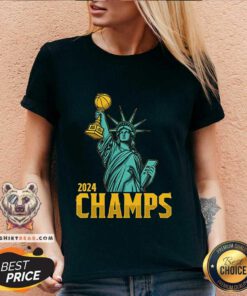 Pretty Statue Of Liberty New York Liberty 2024 Champs V-neck