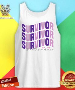 Pretty Survivor Domestic Violence Awareness Month Tank-top