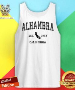 Top Alhambra California Ca Vintage Athletic Sports Tank-top