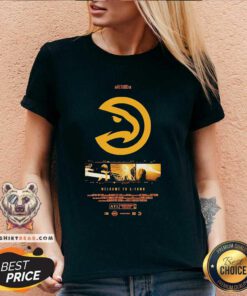 Top Atlanta Hawks Welcome To A Town Check The Credits V-neck