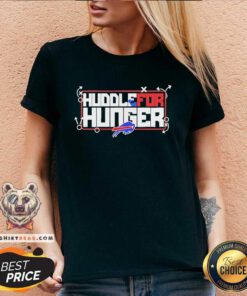 Top Buffalo Bills Huddle For Hunger V-neck