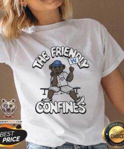 Top Chicago Cubs Homage Royal The Friendly Confines Bear V-neck