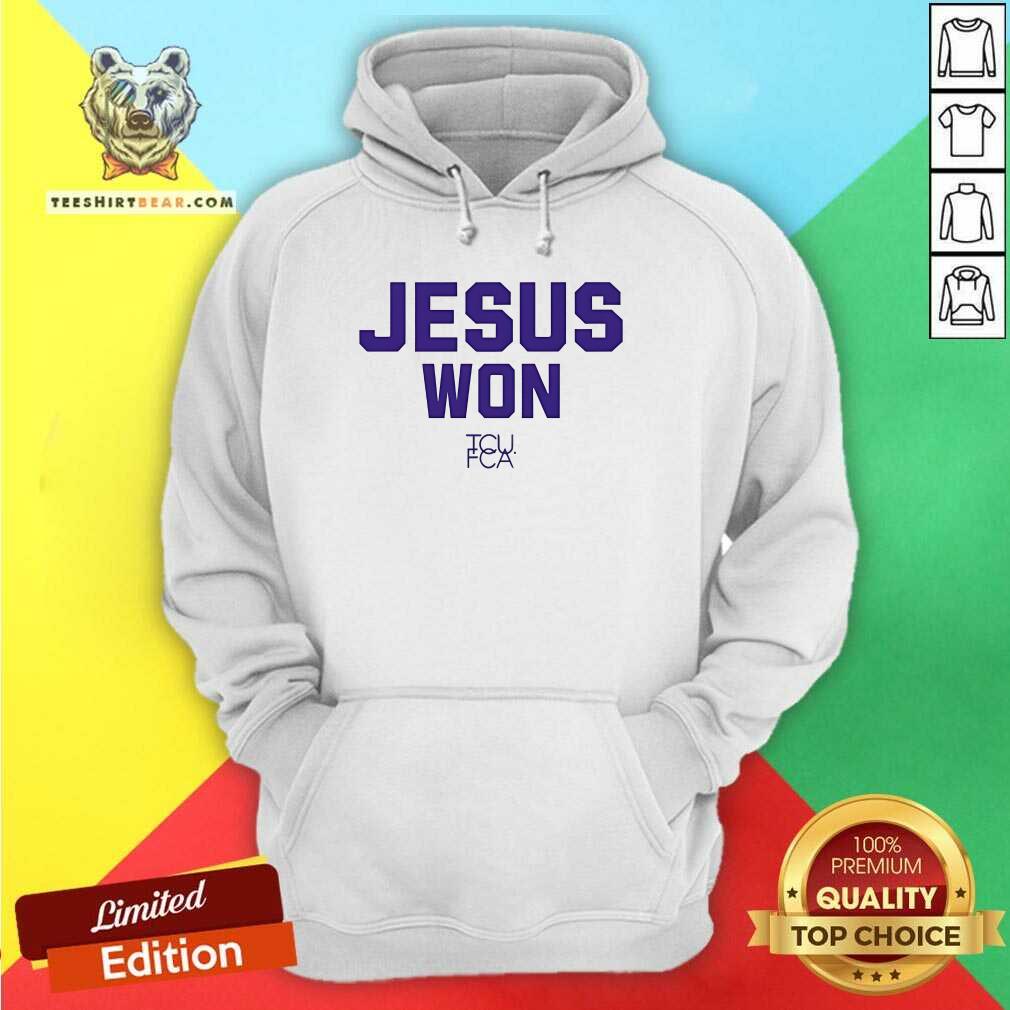 Top Josh Hoover Wearing Jesus Won TCU FCA Hoodie