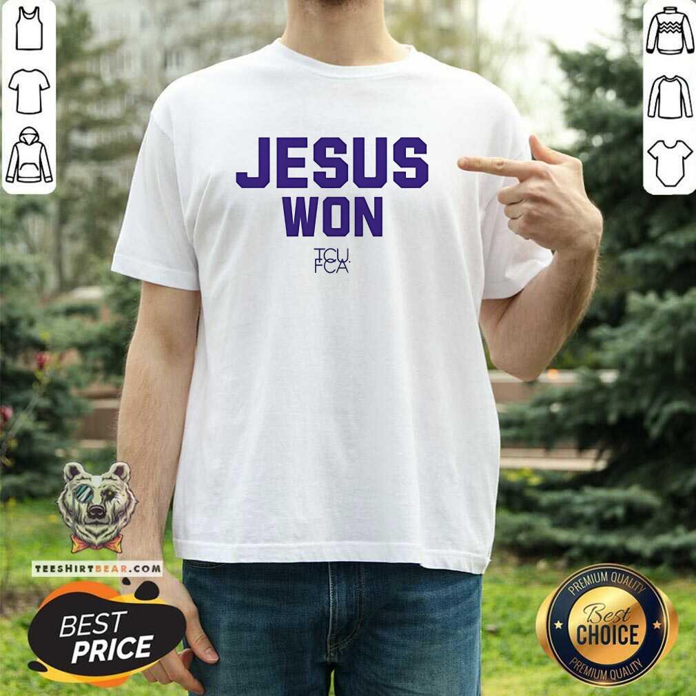 Top Josh Hoover Wearing Jesus Won TCU FCA T-Shirt