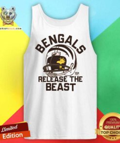Top Peanuts X Cincinnati Bengals Release The Beast Tank-top
