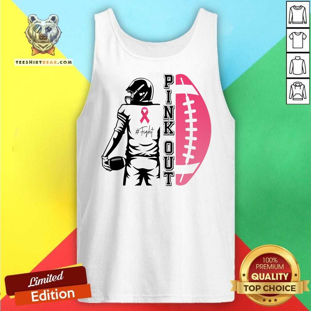 Top Pink Out Football Team Fight Breast Cancer Awareness Tank-top