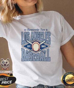 Top Vintage Los Angeles Baseball Championship Team Est 1883 V-neck