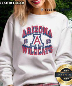 Awesome Arizona Wildcats Field Arched Wordmark Est. 1885 Sweatshirt showcasing school spirit and athletic pride.