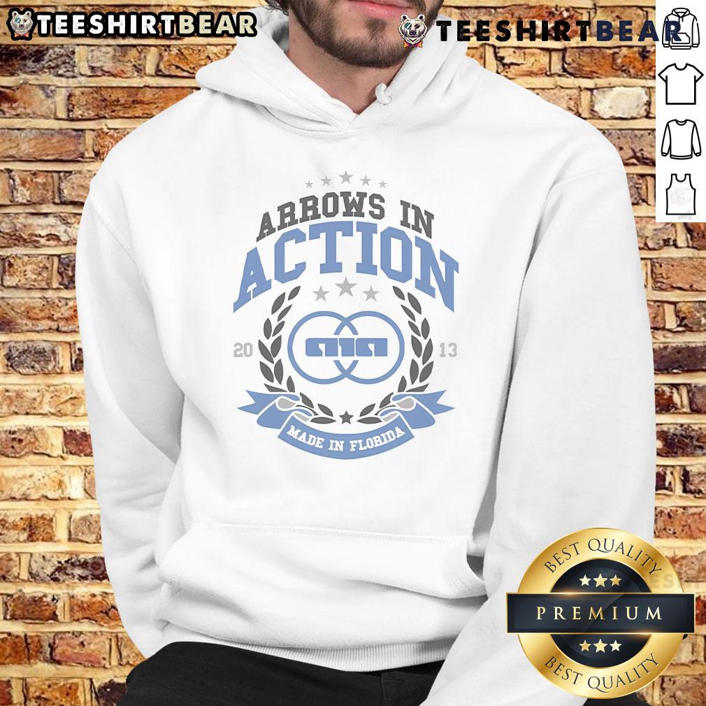 Awesome Arrows in Action hoodie made in Florida, featuring a stylish design and vibrant colors, perfect for casual wear.