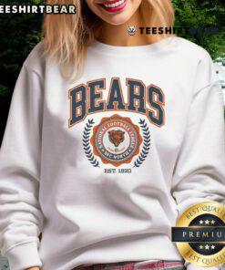 Awesome Chicago Bears Team Crest Est. 1920 sweatshirt featuring bold colors and the iconic Bears logo.