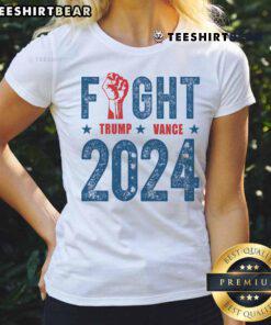 Awesome Fight Trump Vance 2024 Republican Ladies Tee featuring bold graphics and a stylish design for supporters.