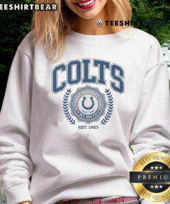 Awesome Indianapolis Colts team crest sweatshirt est. 1953 featuring bold logo and stylish design for fans.