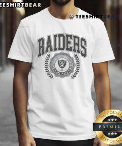 Alt Text: Awesome Las Vegas Raiders Team Crest T-Shirt featuring the iconic team logo on a stylish black background.
