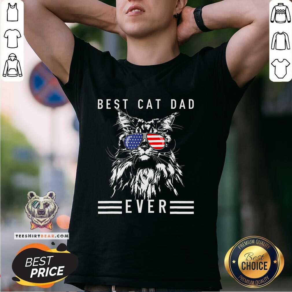 Awesome Maine Coon Cat Best Cat Dad Ever Funny Cat Maine Coon T-Shirt