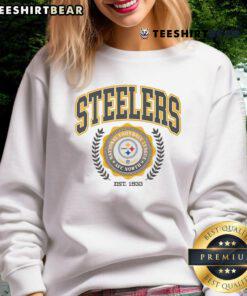 Awesome Pittsburgh Steelers Team Crest Est. 1933 Sweatshirt featuring iconic logo and bold team colors.