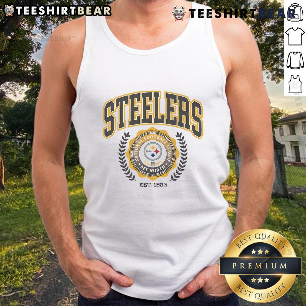 Awesome Pittsburgh Steelers Team Crest Est 1933 tank top featuring the iconic logo and vibrant colors for fans.
