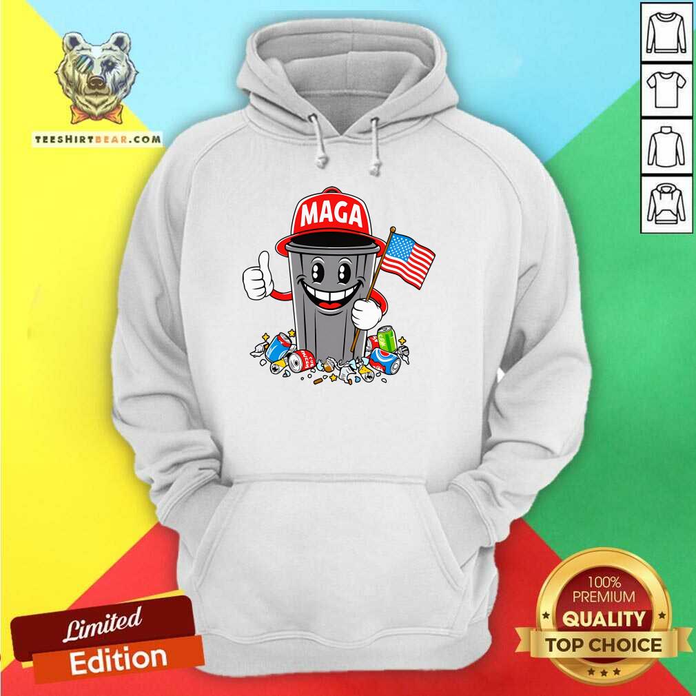 Awesome Trump Maga Garbage Cartoon Character America Hoodie