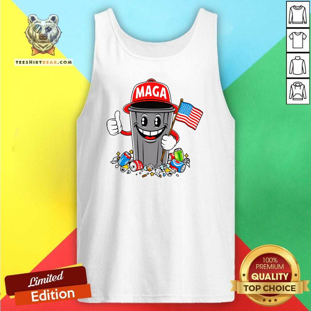 Awesome Trump Maga Garbage Cartoon Character America Tank-top