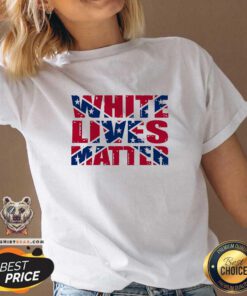 Awesome White Lives Matter Confederate Flag V-neck