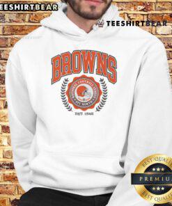 Cleveland Browns Team Crest hoodie established in 1946, featuring the iconic logo and team colors. Perfect for fans!
