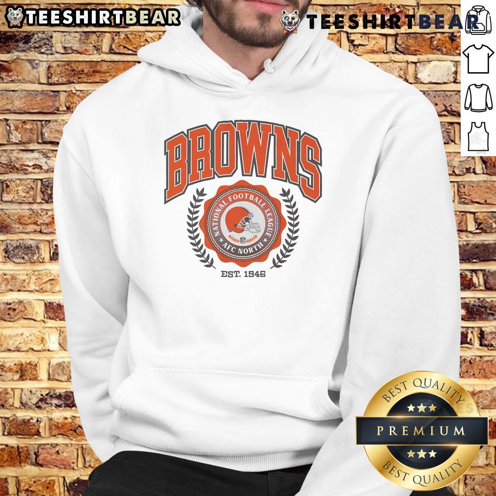 Cleveland Browns Team Crest hoodie established in 1946, featuring the iconic logo and team colors. Perfect for fans!