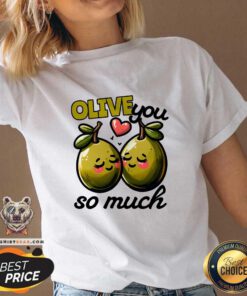 Funny Cute Olive You So Much V-neck