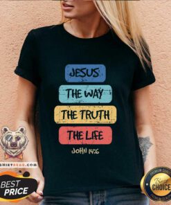 Funny John 146 Jesus The Way Truth Life Bible Lover Christian V-neck
