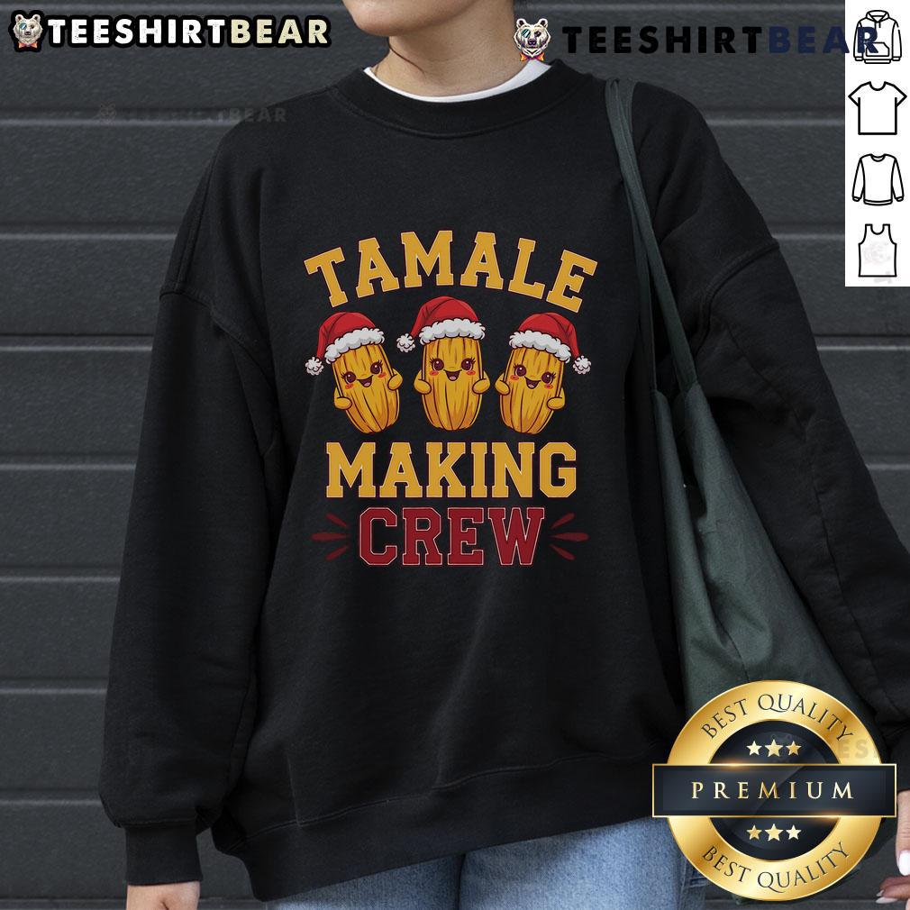 Funny Tamale Making Crew sweatshirt for Mexican Christmas, featuring a festive design celebrating holiday traditions.