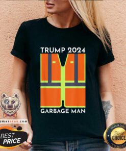Funny Trump 2024 Garbage Man Garbage Patriots Support V-neck