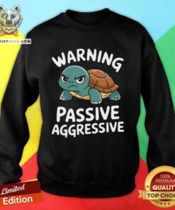 Funny Warning Passive Aggressive Turtle Humor Sweatshirt
