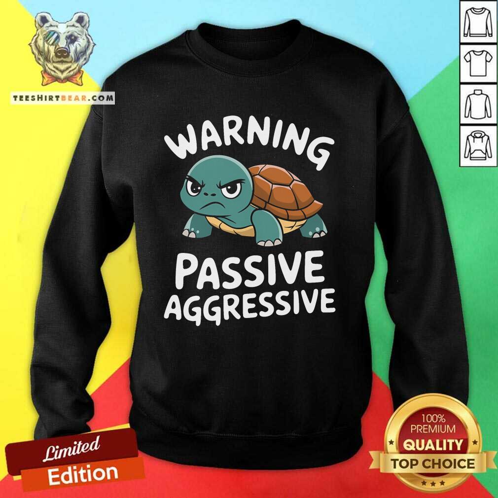 Funny Warning Passive Aggressive Turtle Humor Sweatshirt