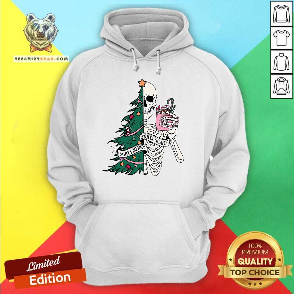 Good Christmas Sorta Merry Sorta Scary Skeleton Xmas Tree Hoodie