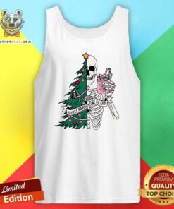 Good Christmas Sorta Merry Sorta Scary Skeleton Xmas Tree Tank-top