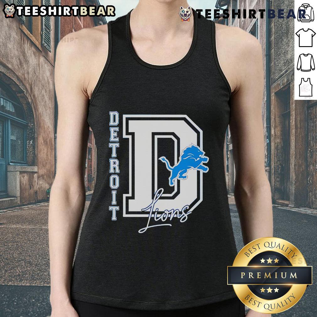 Good Detroit Lions 'They Not Like Us' logo tank top showcasing team spirit and style for fans.