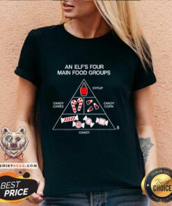 Good Elf Four Main Food Groups V-neck