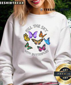 Good Fill The Sky With Butterflies Sweatshirt featuring colorful butterfly designs on a cozy fabric.