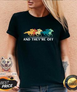 Good Horse Racing And They're Off Horse Racing V-neck