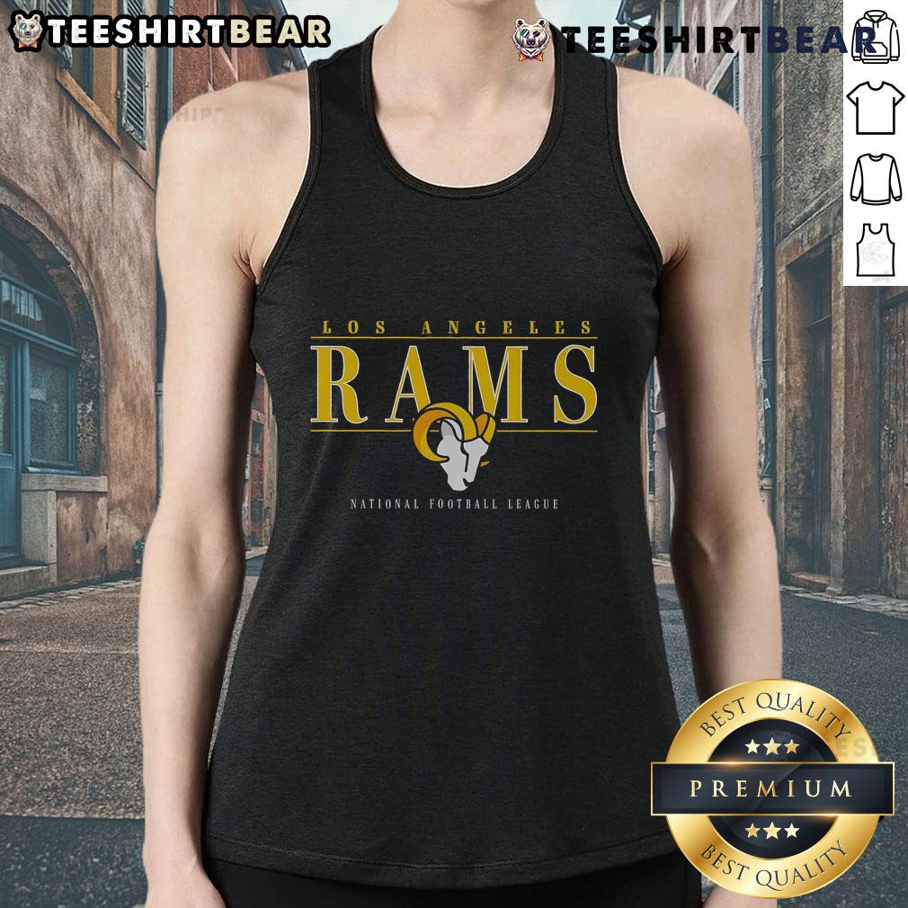 Stylish Good Los Angeles Rams signature bar tank top in blue and gold, perfect for game day or casual wear.