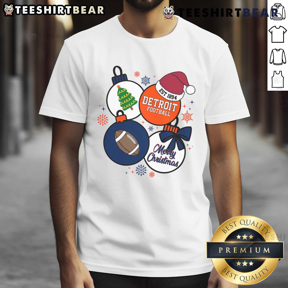 Good Merry Christmas Detroit Baseball Est 1894 T-Shirt featuring festive design and team logo for holiday cheer.