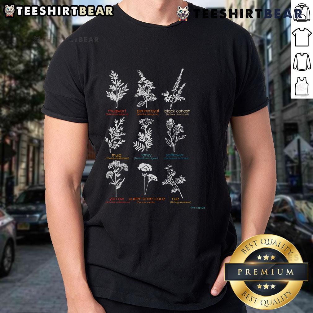 Good Mugwort Pennyroyal Black Cohosh Herbs Lovers T-Shirt featuring herbal designs for nature enthusiasts.