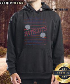 Cozy New England Patriots holiday hoodie featuring team colors and logo, perfect for festive game day celebrations.