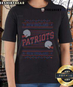 Good New England Patriots Holiday Ladies Tee featuring festive design, perfect for celebrating the season in style.