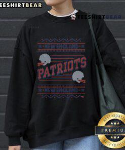 Cozy Good New England Patriots holiday sweatshirt featuring team colors and logo, perfect for festive game day spirit.